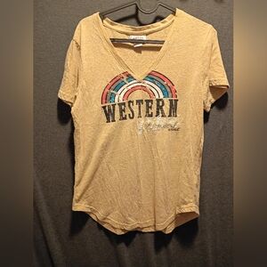 Ariat Women's Western Vibes Tee - Tan and Multicolor